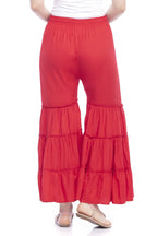 Mominos Fashion Reyon Cotton Red Palazzo | Grab2Buy