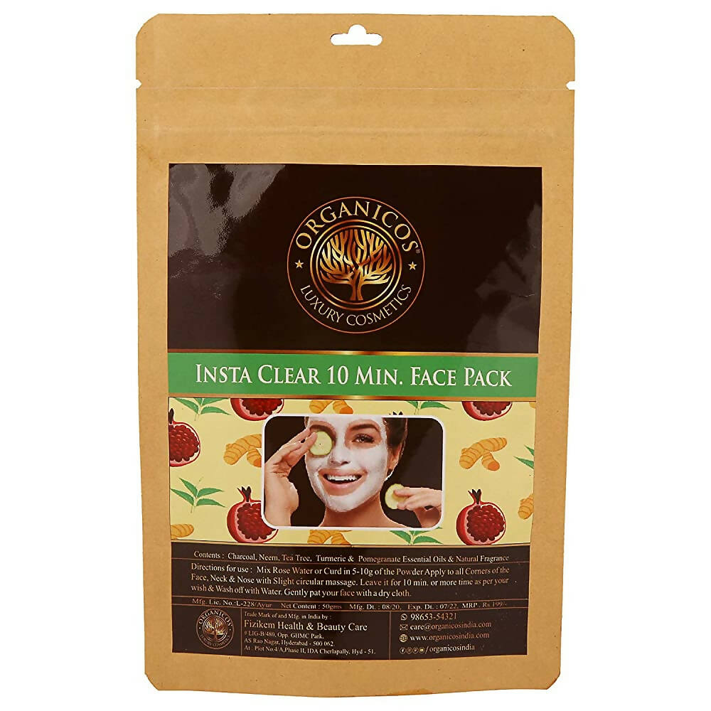 Organicos Insta Clear 10 Min Face Pack | Grab2Buy
