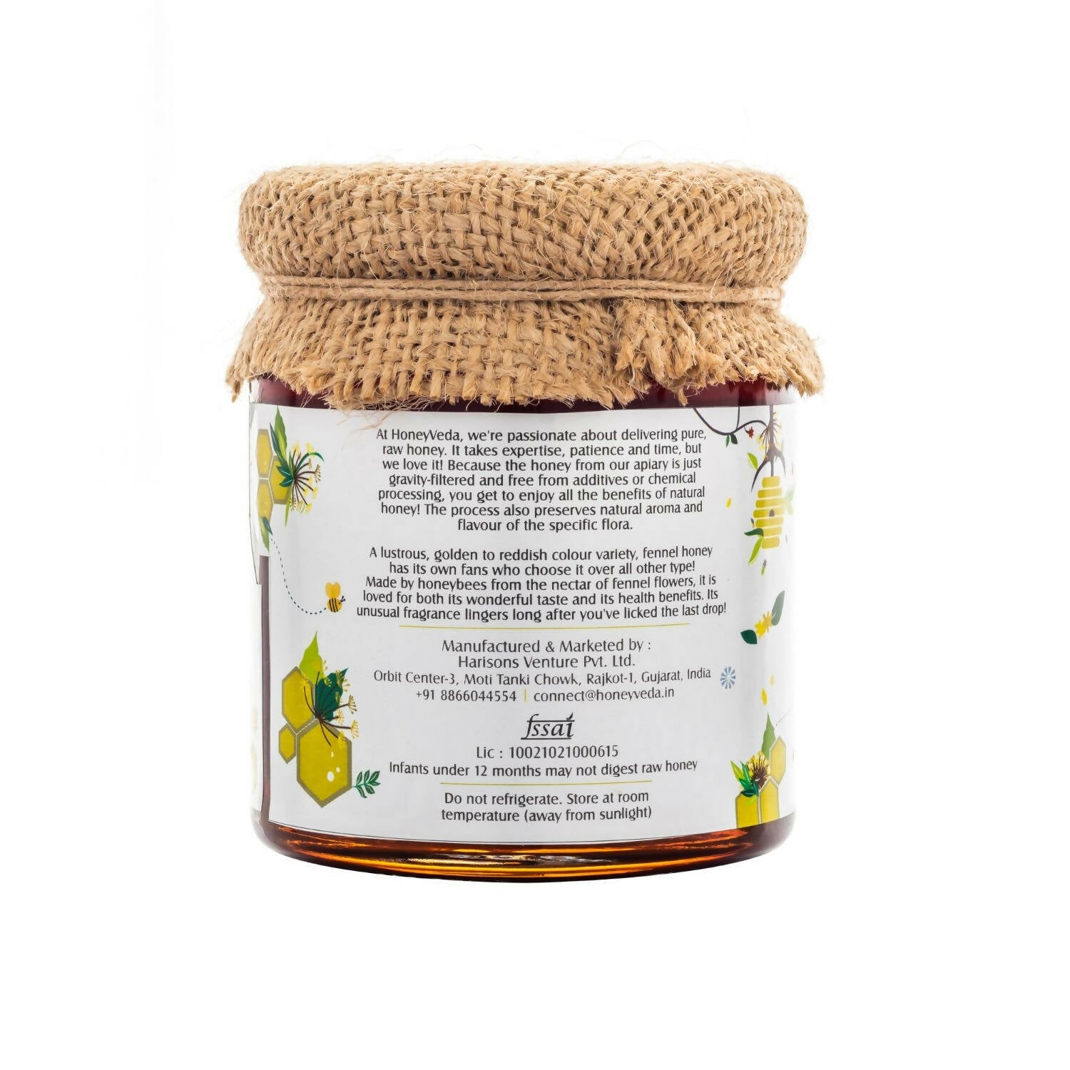 HoneyVeda Premium Raw Fennel Honey | Grab2Buy