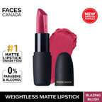 Faces Canada Weightless Matte Finish Lipstick - Blazing Blush 20