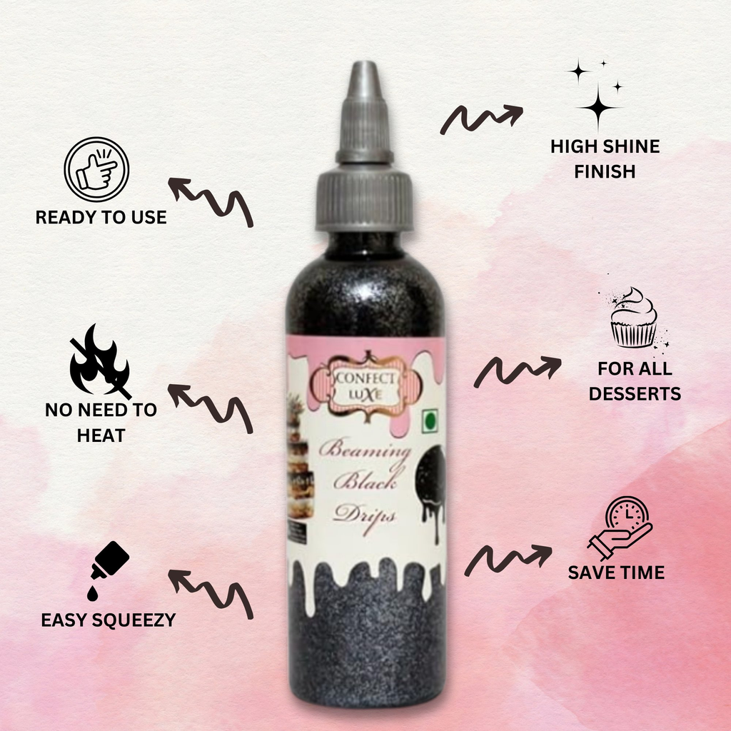 Confect Beaming Black | Edible Drips | Grab2Buy