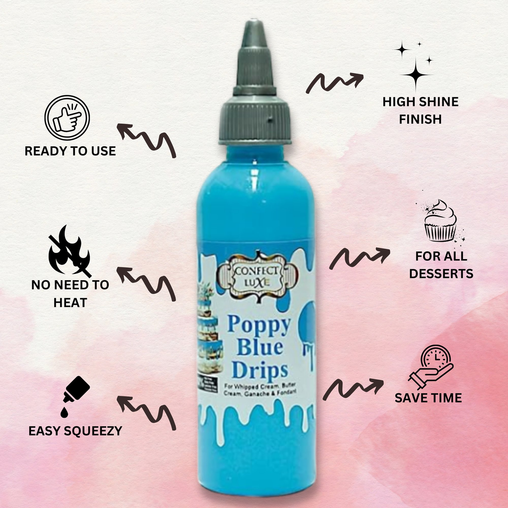 Confect Poppy Blue | Edible Drips | Grab2Buy