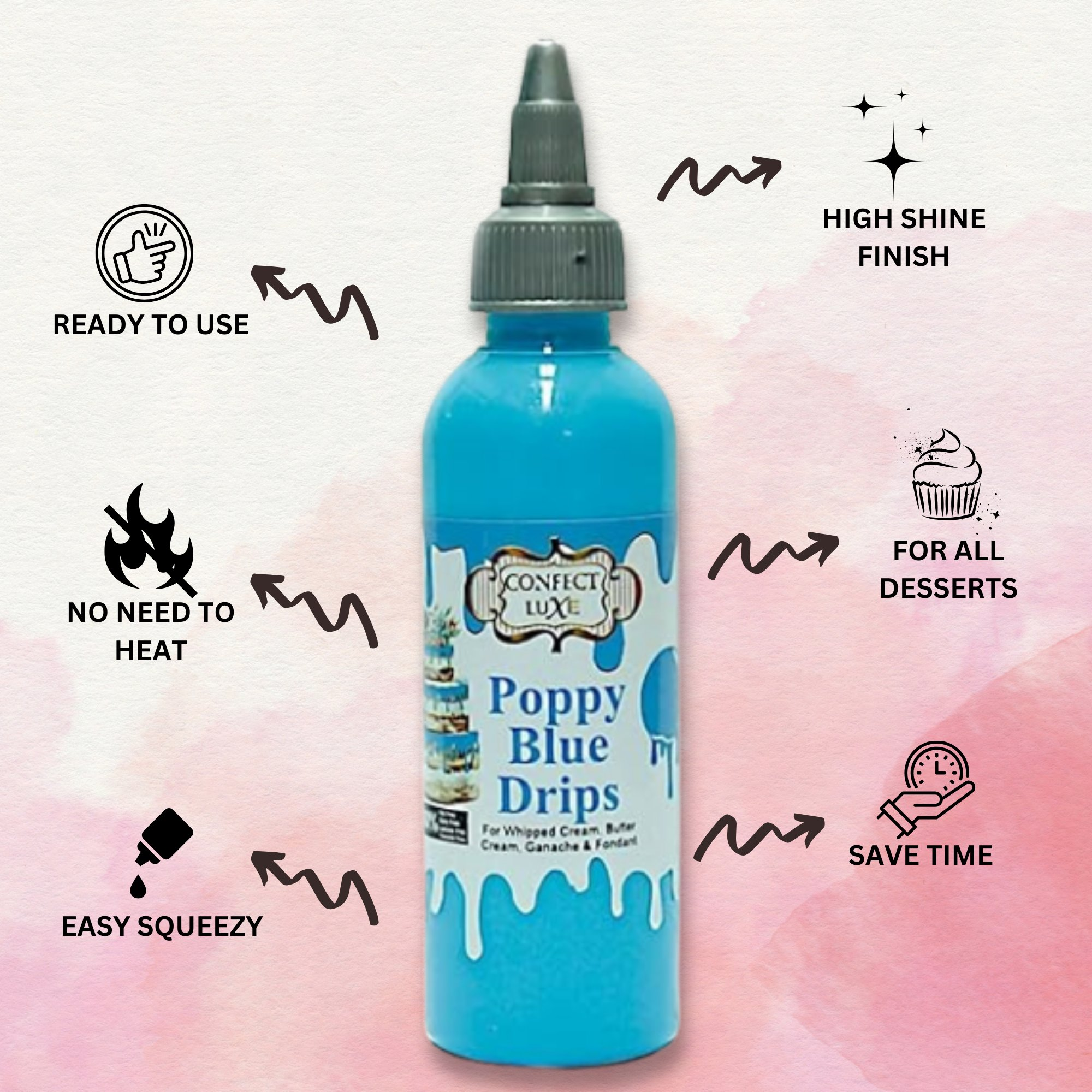 Confect Poppy Blue | Edible Drips | Grab2Buy