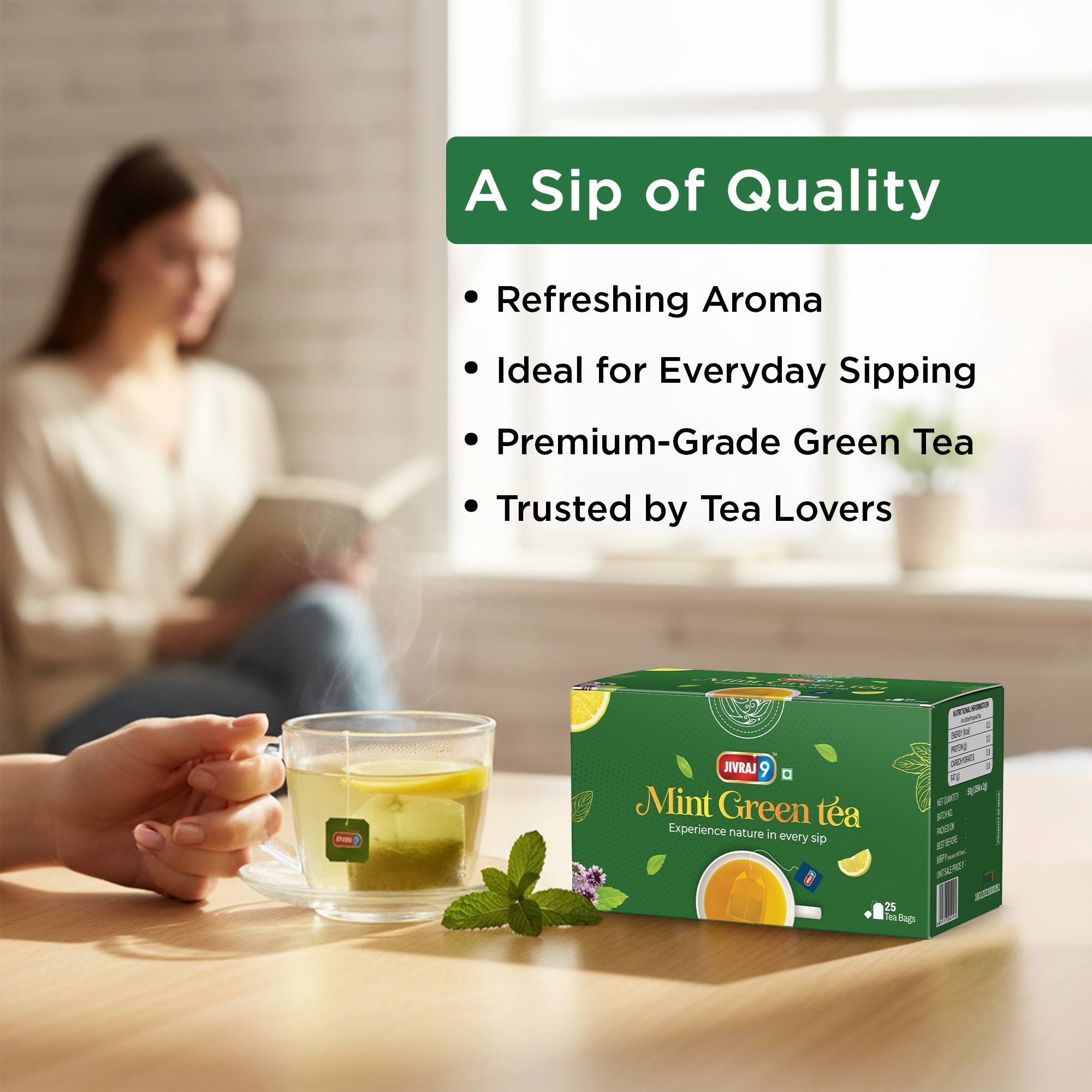 jivraj9 Tea Mint Green Tea | Grab2Buy