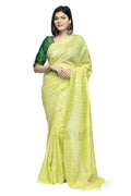 Mominos Fashion Light Parrot Green Color Bhagalpuri Saree | Grab2Buy