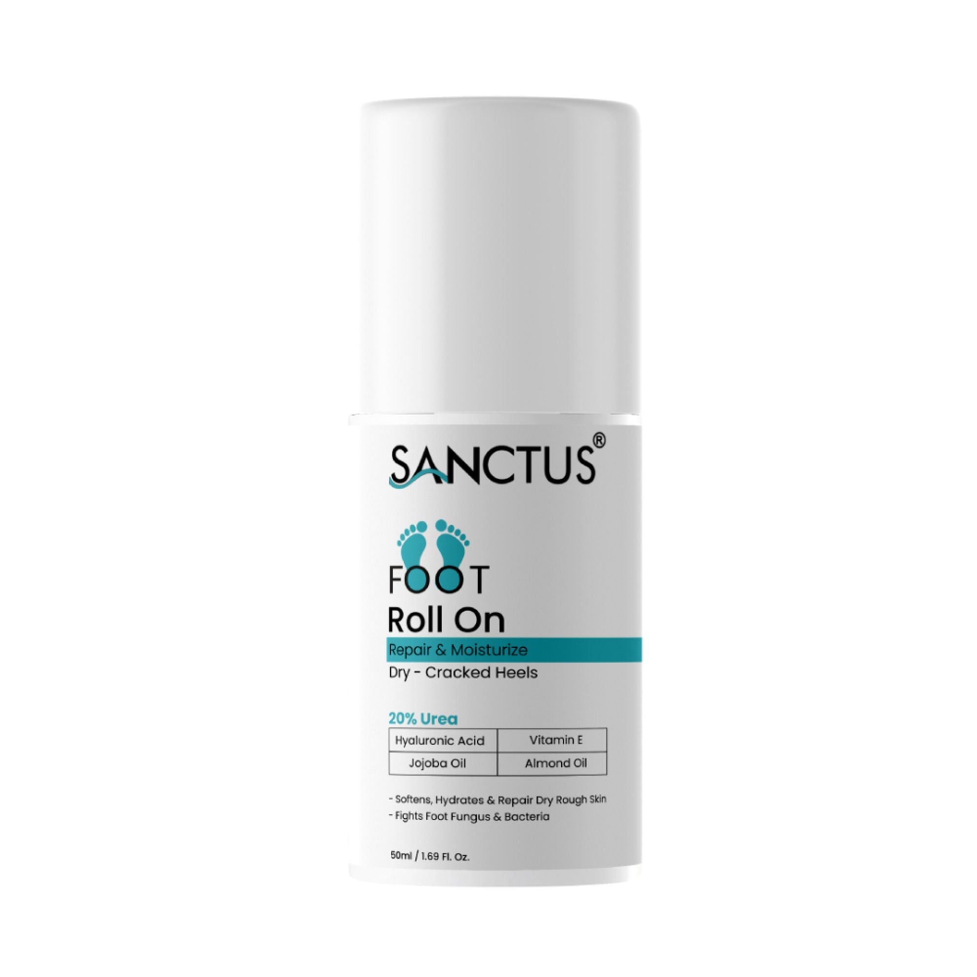 SANCTUS 20% Urea & Hyaluronic Foot Cream Roll On | Grab2Buy