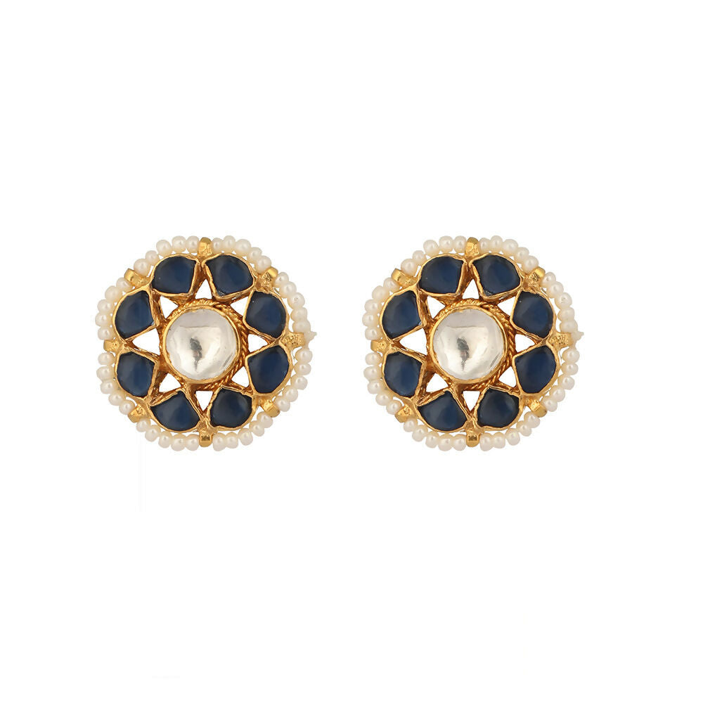 Nuyug 22K Gold Plated Floret Noor Stud Earrings | Grab2Buy
