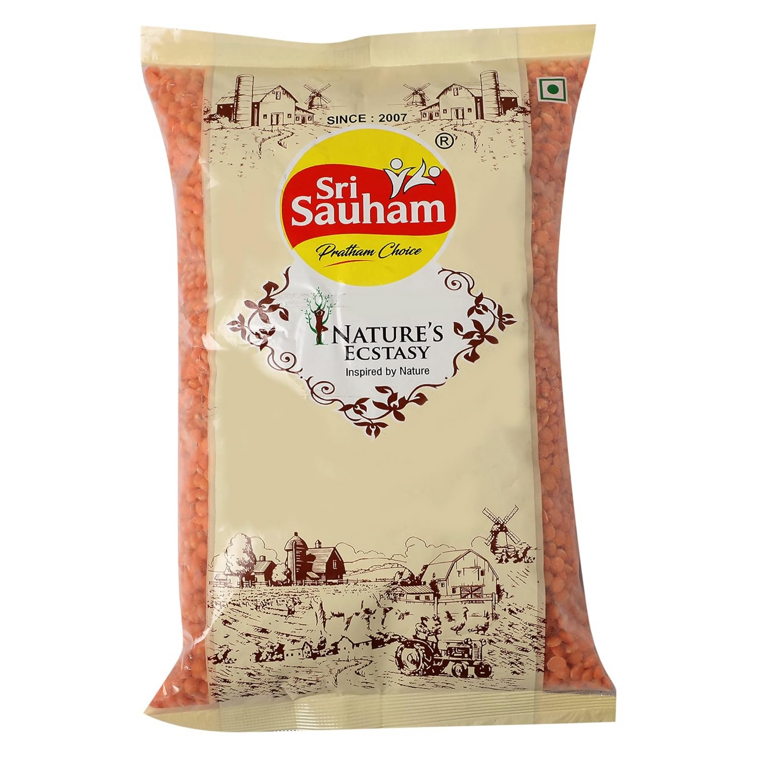 Sri Sauham Premium Lal Malka Dal Fresh Sabut Masoor Dal | Swadesiicart