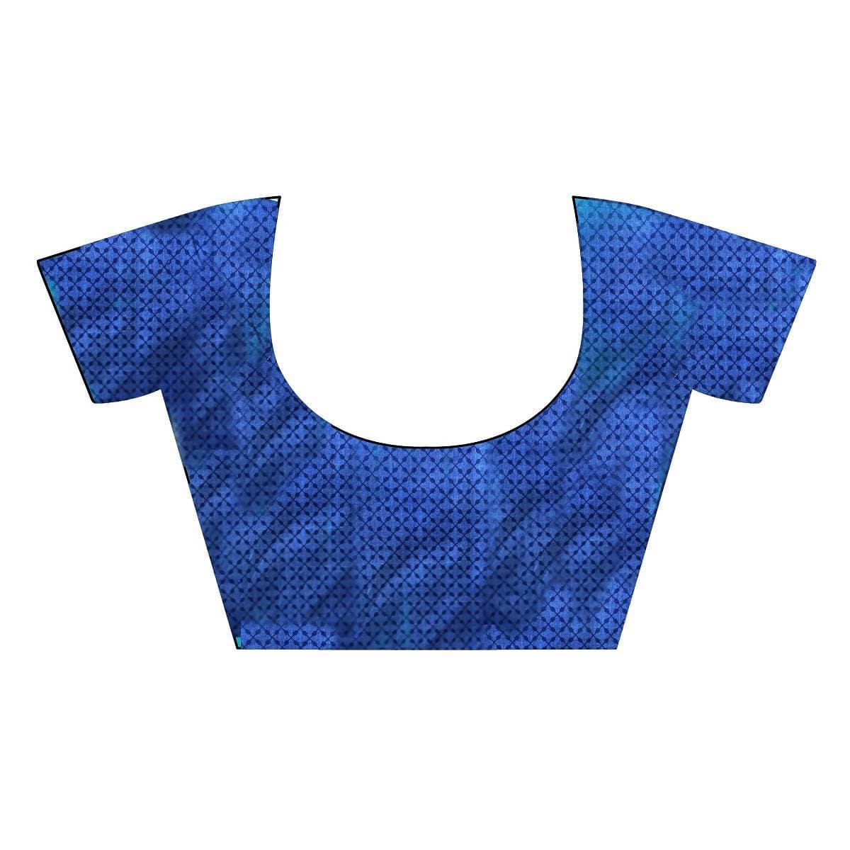 Vamika Navy Blue Kalamkari With Jhalar Khadi Silk Saree | Grab2Buy