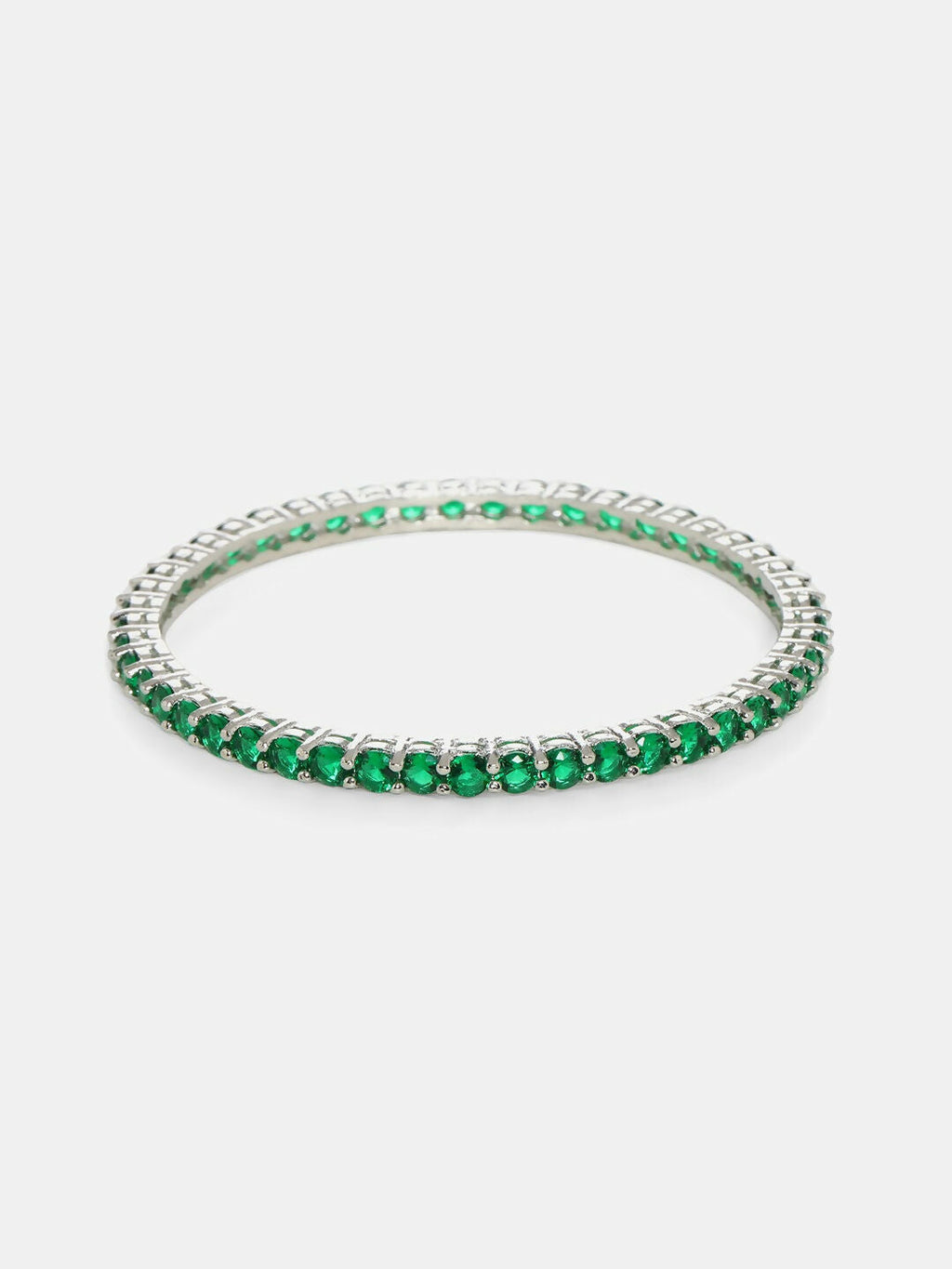 Green Stone Bangle- Ruby Raang | Grab2Buy