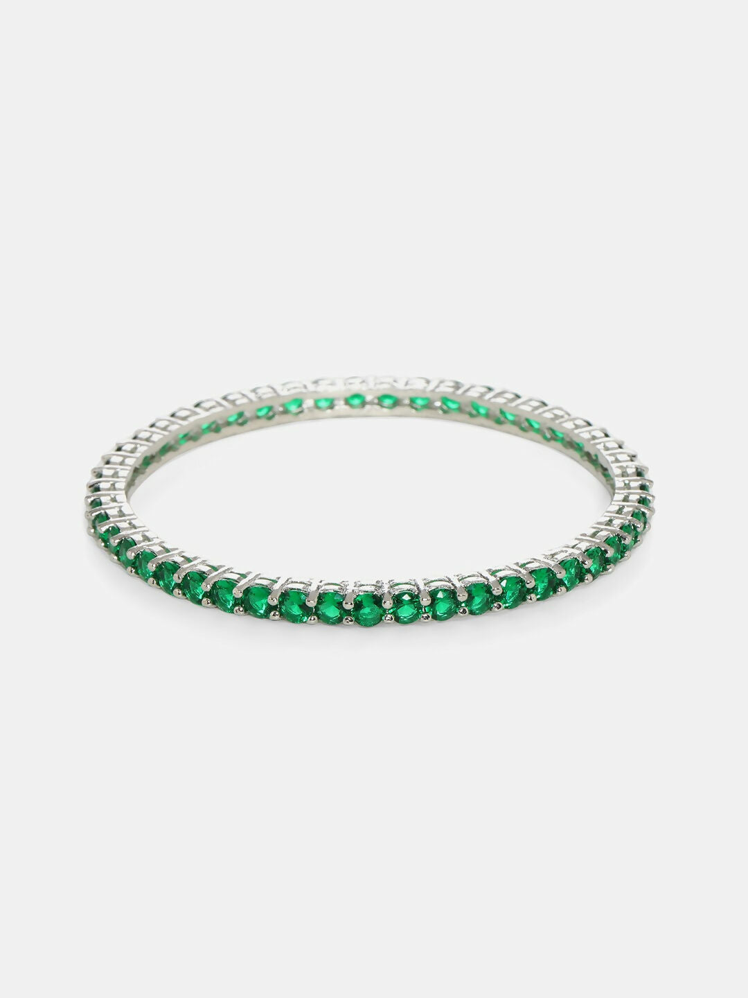 Green Stone Bangle- Ruby Raang | Grab2Buy