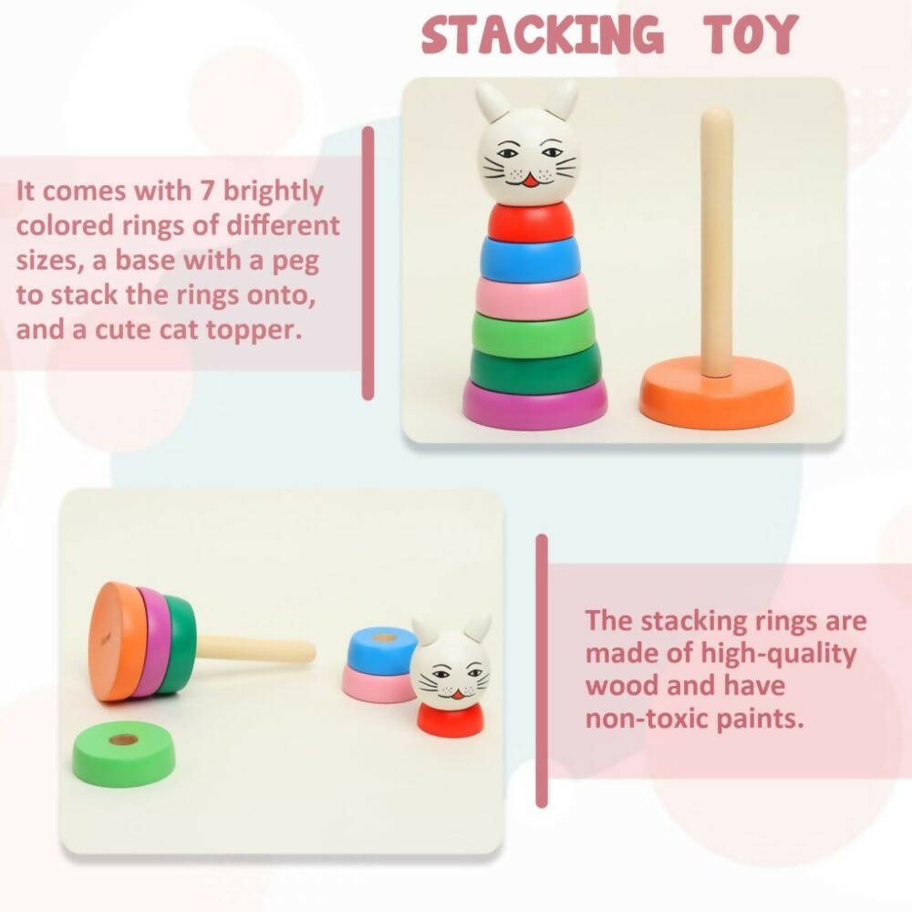 Matoyi Wooden Rainbow Cat Stacker | Grab2Buy
