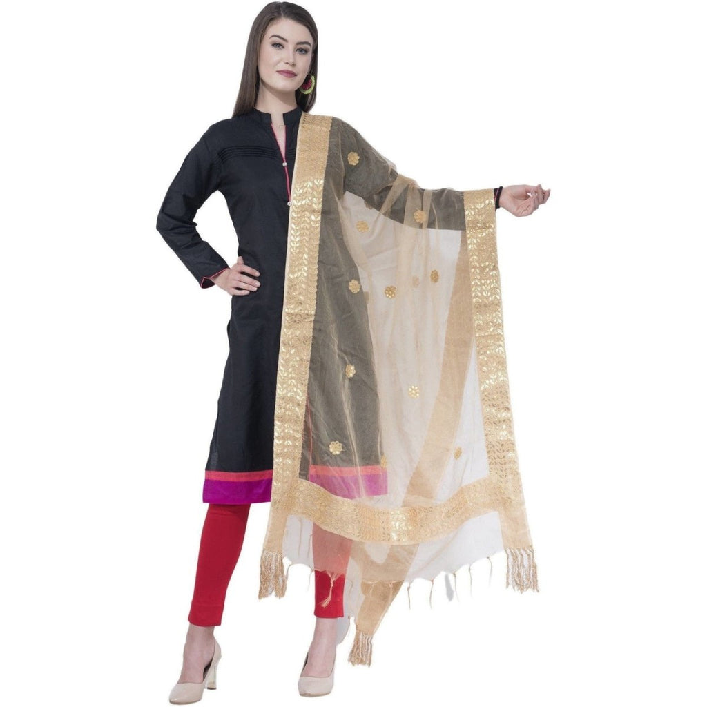 A R Silk Women's Gotta Patti Embroidery Orgenza Dupattas | Grab2Buy