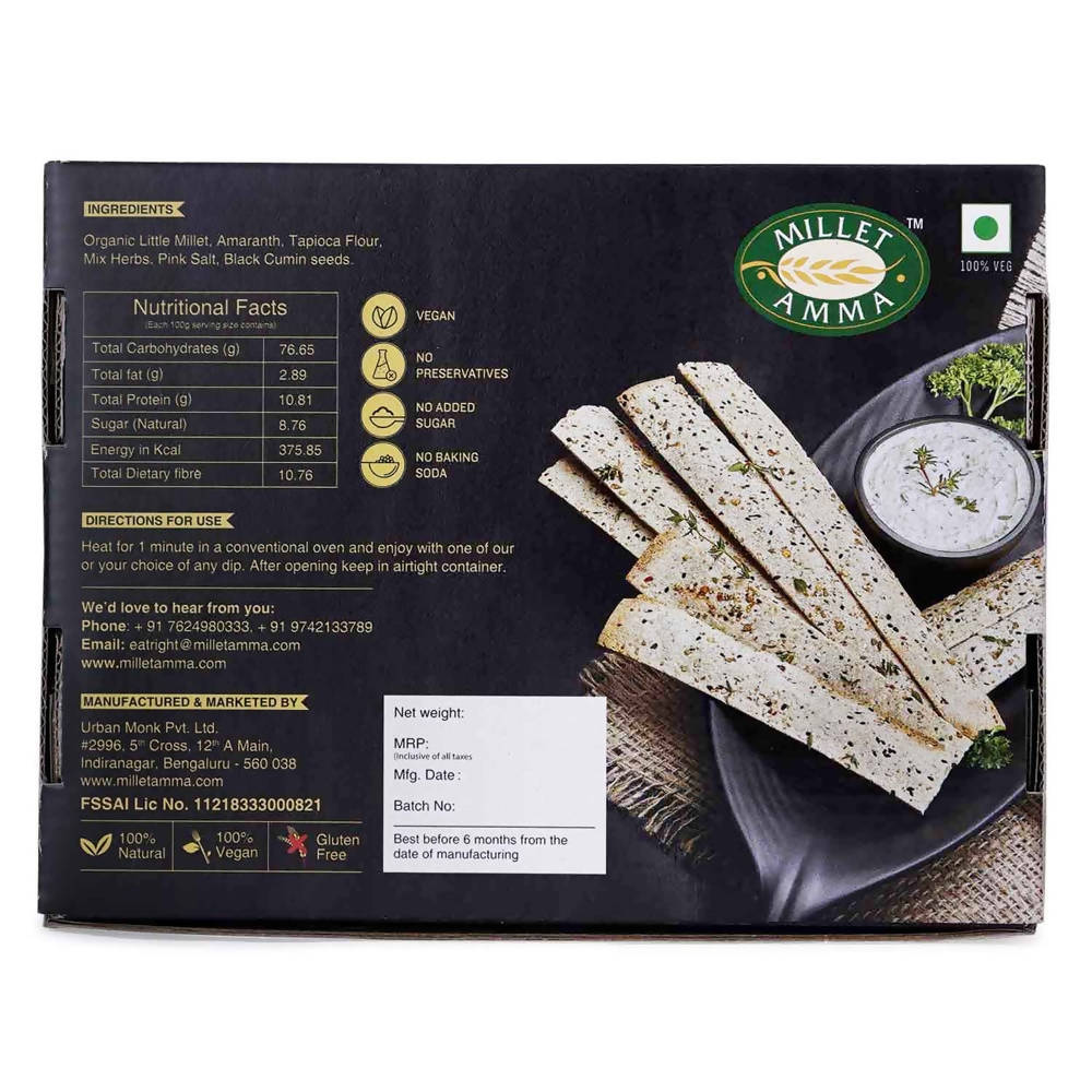 Millet Amma Organic Millet Lavash (Gluten Free) | Grab2Buy