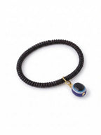 NVR Black Evil Eye Spring Ring Bracelet for Men & Women