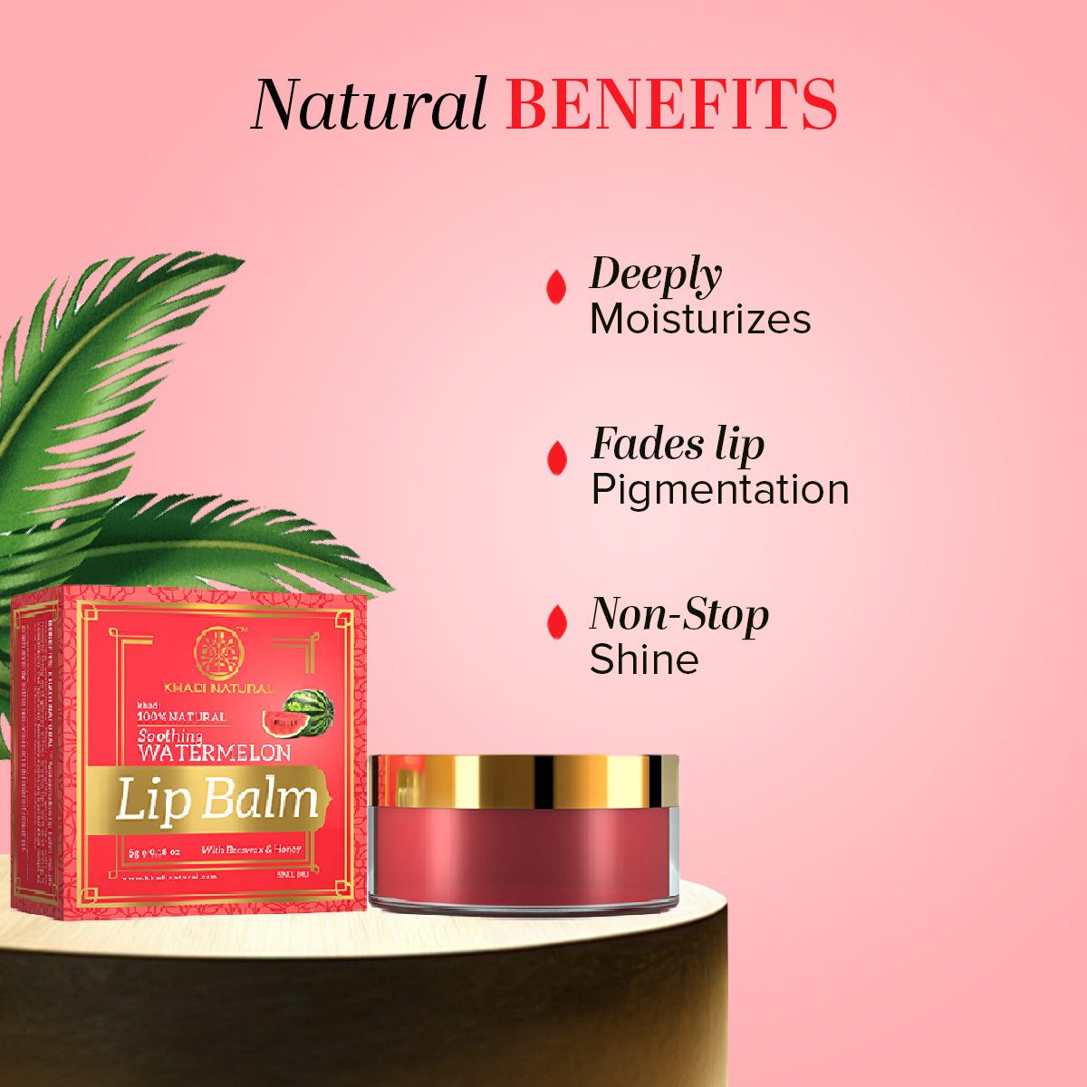 Khadi Natural Watermelon Lip Balm