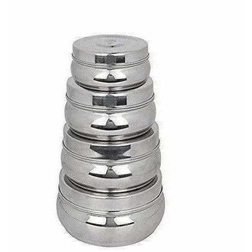 Stainless Steel Food Storage Containers - Storage Boxes - Set Of 4 Pieces | Grab2Buy