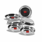 Stainless Steel Heavy Gauge Small Halwa Plates with Mirror finish - Set of 6pc