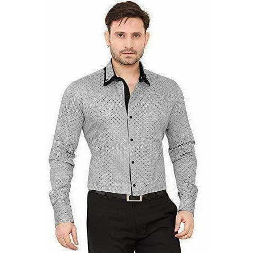 Men's Cotton Casual Polka Printed Shirt | Grab2Buy