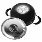 Hard Anodised Deep Kadhai With Stainless Steel Lid | Grab2Buy