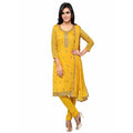 Yellow Chanderi Cotton Dress Material | Grab2Buy