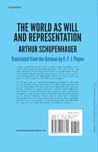 The World as Will and Representation, Vol. 1 by Schopenhauer, Arthur | Grab2Buy