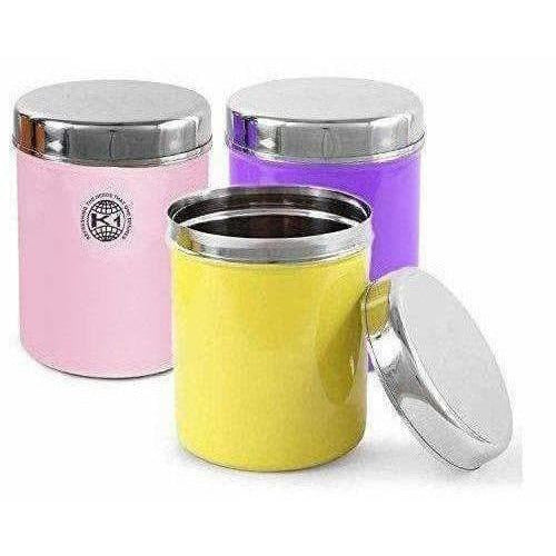 Stainless Steel Food Storage Containers, Set of 3 Piece, 13 cm, 1000 ml | Grab2Buy