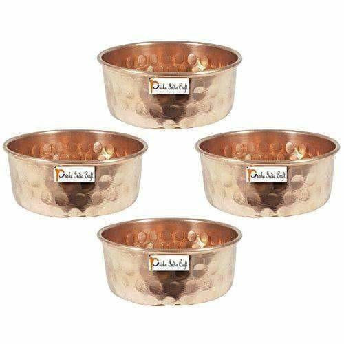 Pure Copper Serving Bowl - Dinner Bowl  - Set Of 6 | Grab2Buy