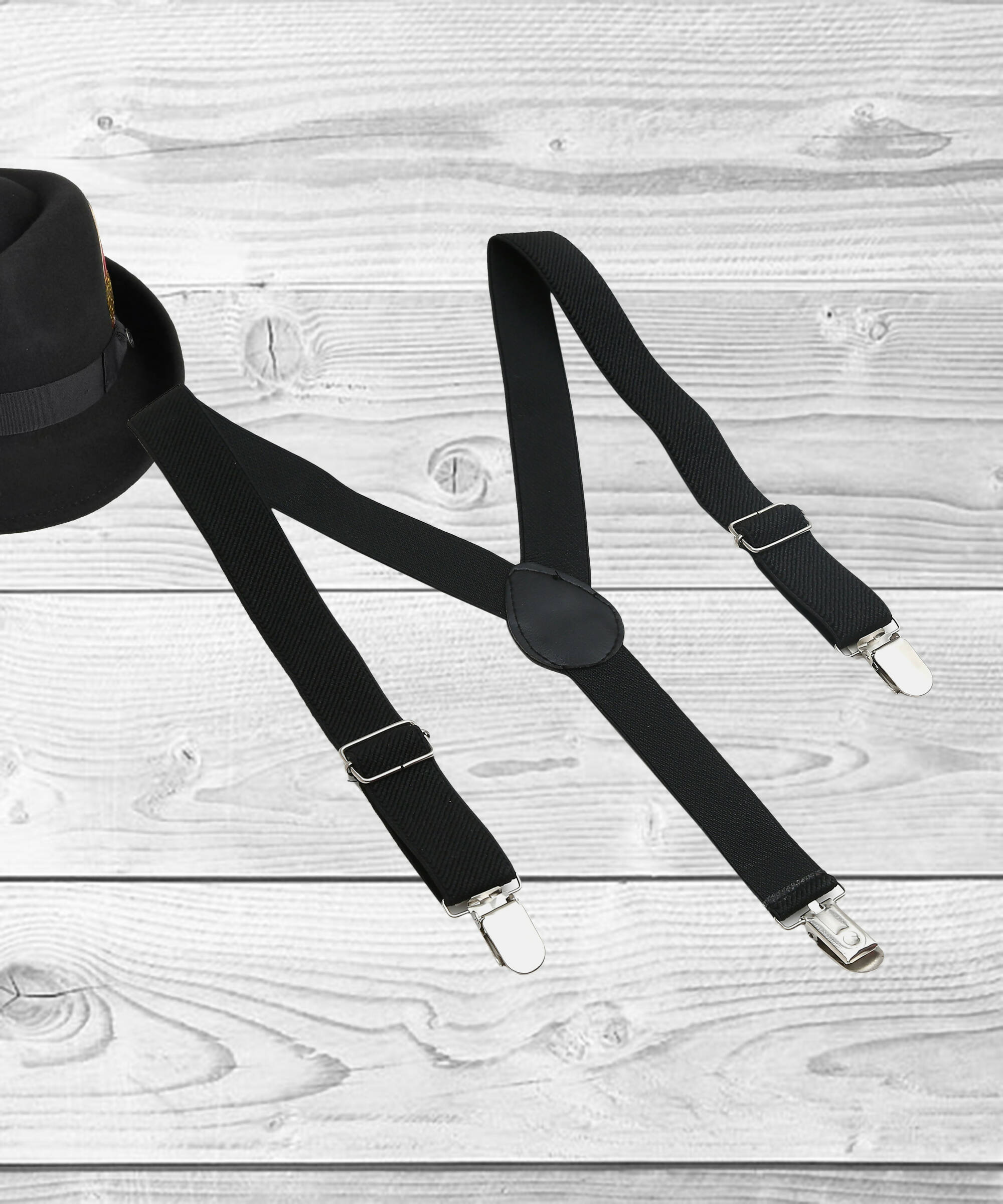 Manet Boys Solid Suspenders - Black | Grab2Buy