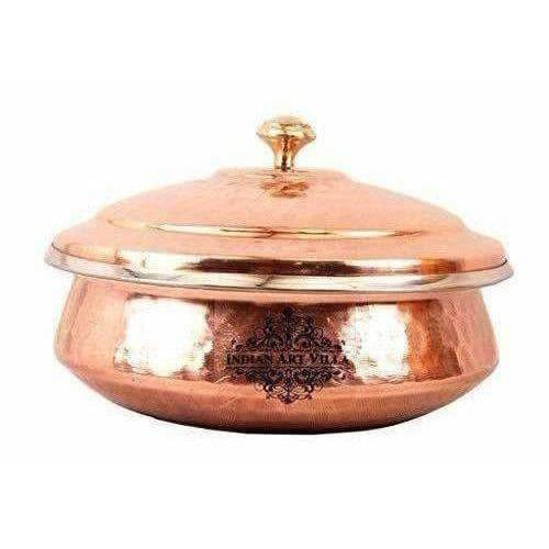 Steel Copper Handi Bowl With Lid | Grab2Buy