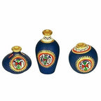 Hand-Painted Home Decorative Miniature Small Pots Set ( Set of 3 Mini Pots) | Grab2Buy