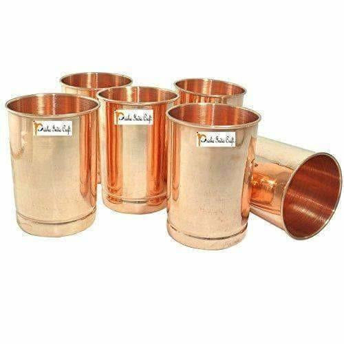 Copper Glass Drinkware -  Set of 6 | Grab2Buy