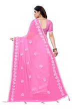 Vamika Pink Georgette Embroidery Saree (GULABO PINK) | Grab2Buy