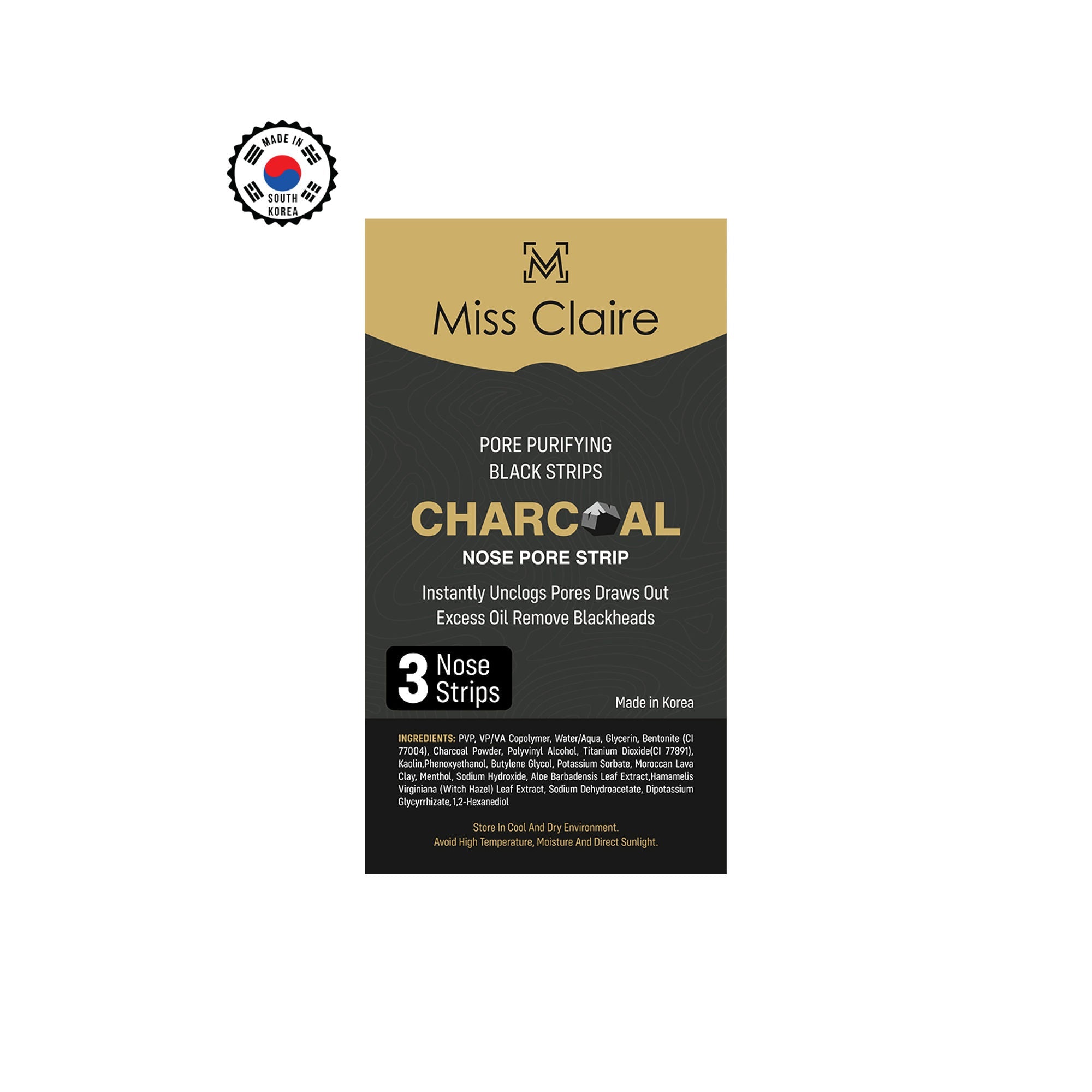Miss Claire Charcoal Nose Strip | Grab2Buy