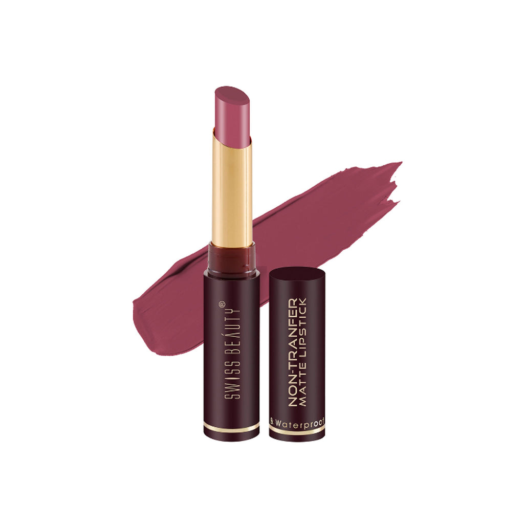 Swiss Beauty Non-Transfer Matte Lipstick - 7 Mauve Blush | Grab2Buy
