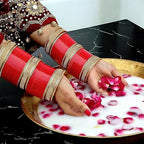 Tehzeeb Creations Bridal Bangle Set Wedding punjabi chuda Designer chura, Red Acrylic Choora Set for Women | Grab2Buy