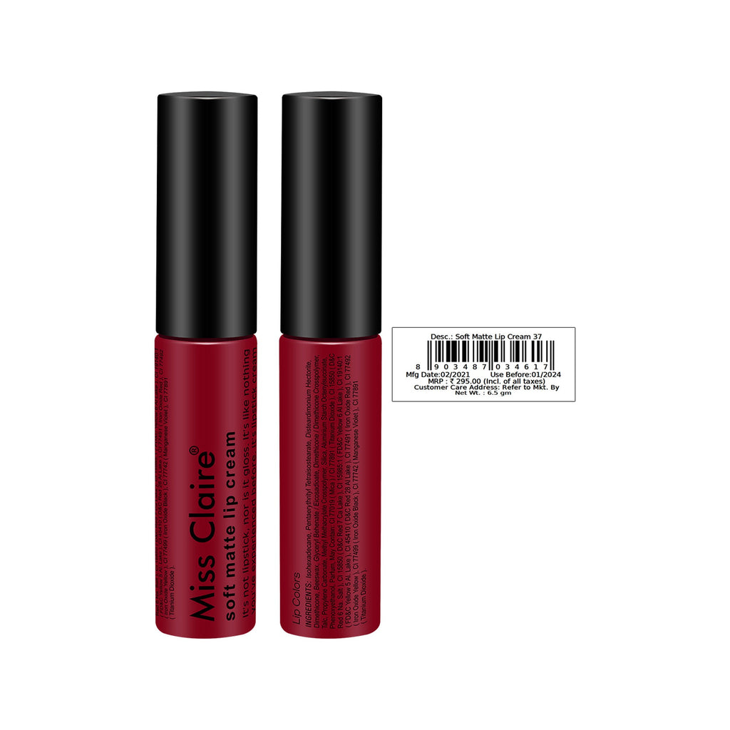 Miss Claire Soft Matte Lip Cream - 37 | Grab2Buy