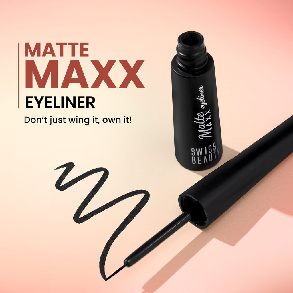Swiss Beauty Matte Max Eyeliner Black | Grab2Buy