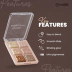 MARS Cosmetics Glowzilla 6 Shade Face Highlighter Palette - 03 | Grab2Buy