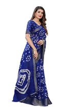 Vamika Beautiful Blue Linen Jari Border Saree (RADHIKA BLUE) | Grab2Buy