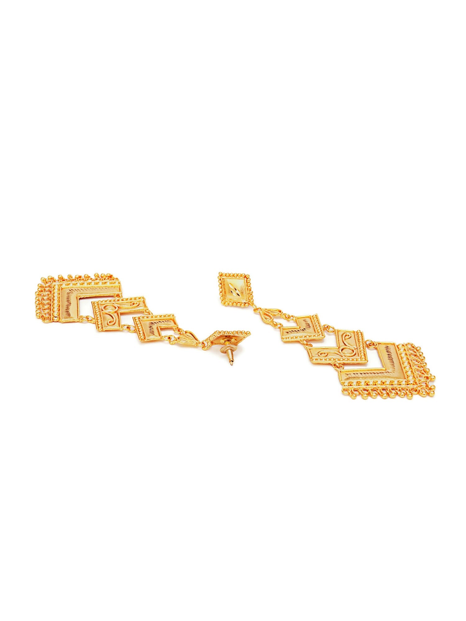 Golden Earrings (Gold) - Ruby Raang | Grab2Buy