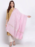 Myshka Women's Pink Cotton Silk Printed Casual Dupatta | Grab2Buy