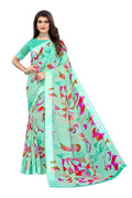 Vamika Green Linen Satin Border Saree | Grab2Buy