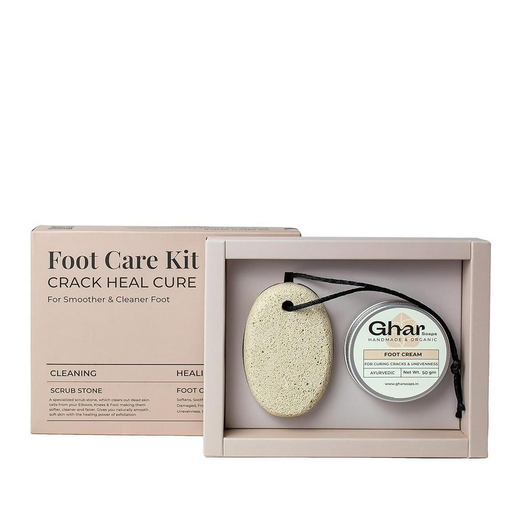 Ghar Soaps Foot Cream For Cracked Heels With Scrub Stone For Women & Men | Grab2Buy