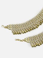 Women's Gold White Ghungroo Anklets - Ruby Raang | Grab2Buy