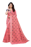Vamika Peach Linen Jari Border Saree (CHARVI PEACH) | Grab2Buy