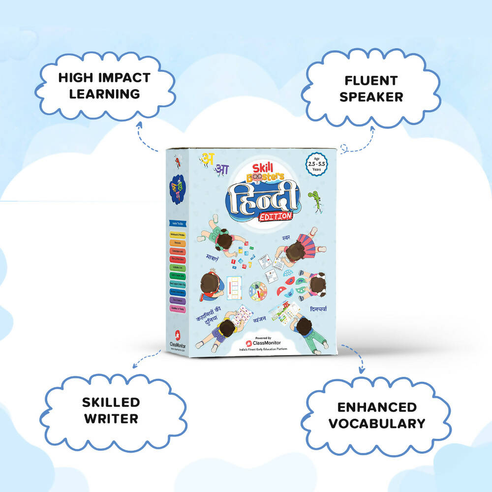 ClassMonitor Hindi Language Learning Kit with Free Mobile App for kids of Age 2.5-5.5 Years | Grab2Buy