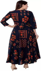 Vamika Coton Navy Blue Party Wear Kurti | Grab2Buy