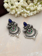 trueBrowns Silver Tone Handpainted Earrings | Grab2Buy