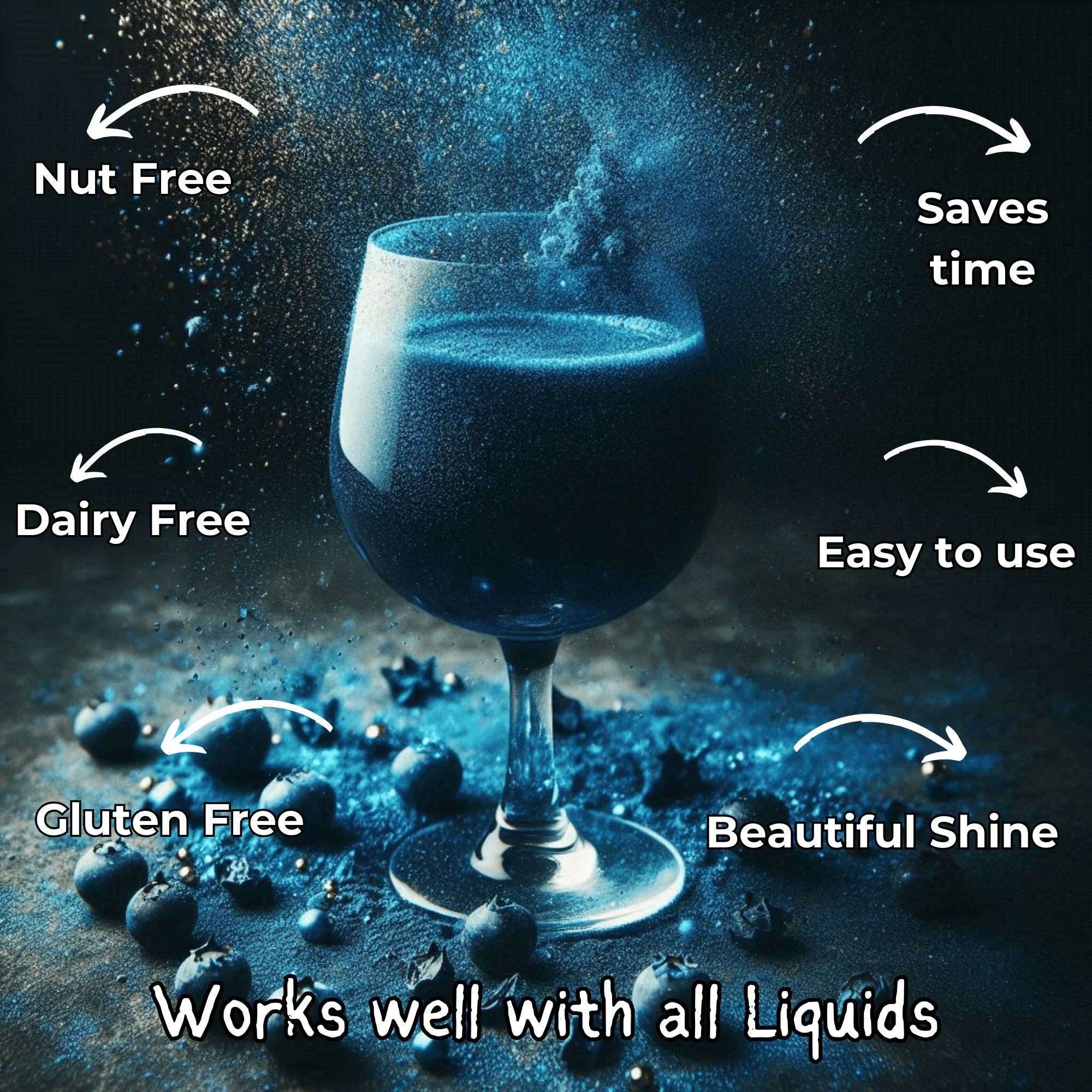 Confect Poppy Blue | Edible Luster Dust | Grab2Buy